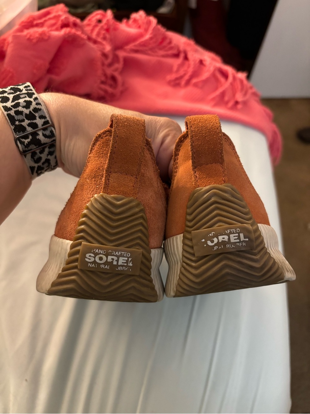 Sorel Out N About Plus Suede Rust Slip On Shoes Sneakers Burnt Orange Size 8.5 - Picture 3 of 5